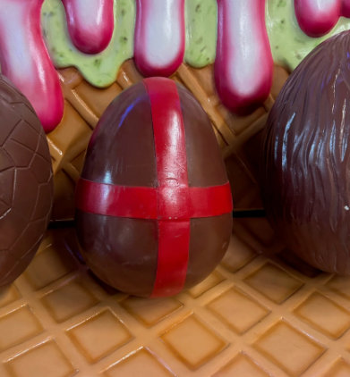 Ribbon Chocolate Easter Egg Over Sized Statue