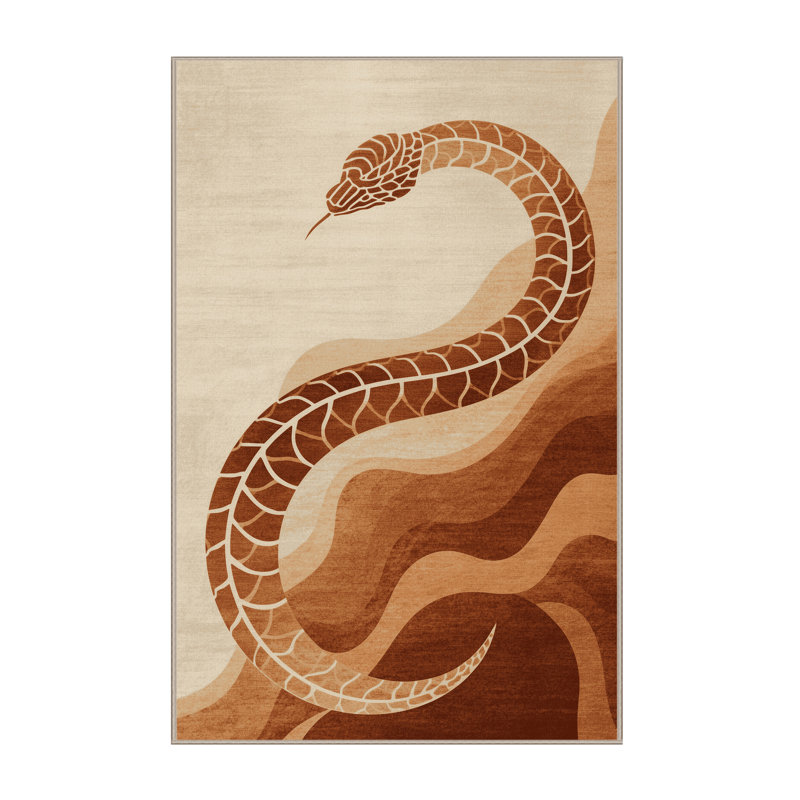 Tapis arc moderne et élégant lavable à la machine Titus Basilisk, 2 pi x 3 pi