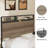 Wooden And Metal Queen Bed Frame，Bed With Storage Headboard And Charging Station&LED Lights-1433588418