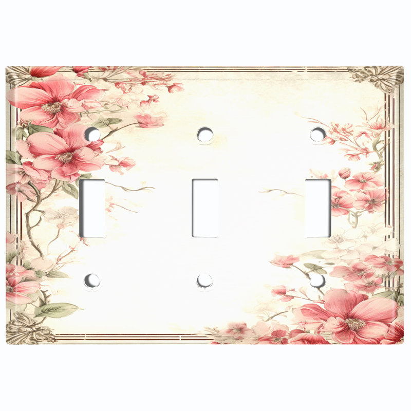 Christmas Festive Tree Lights 3 - Gang Toggle Light Switch Standard Wall Plate