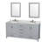 Sheffield 72" Freestanding Double Bathroom Vanity with Marble Top with 24" Mirrors-71406822