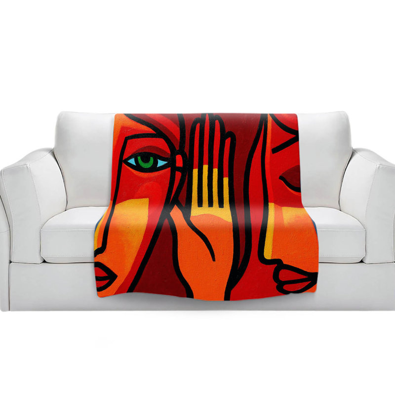 Hand Woven Throw Blanket, 68" W x 80" L