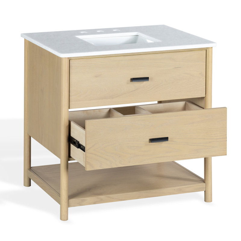 Meuble-lavabo simple 36 po Jaylessa, Naturel