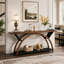 Console à deux niveaux, table d'entrée de 180 cm avec cadre en demi-lune-986058660