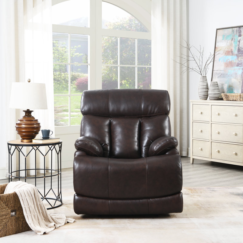 Fauteuil inclinable électrique standard en cuir véritable