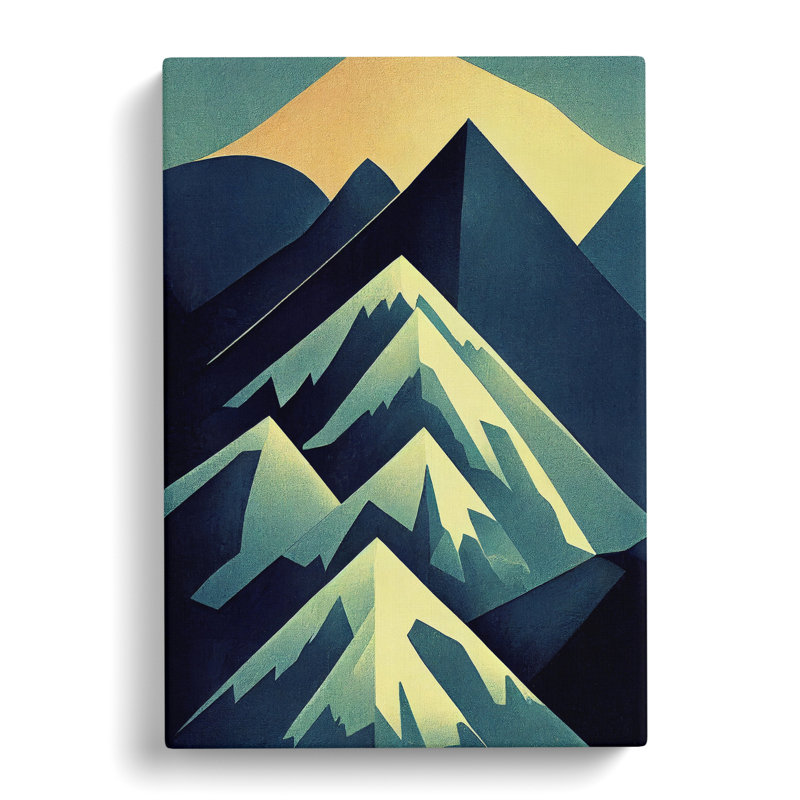 Winter Mountain Abstract - Wrapped Canvas, 60cm H x 40cm W x 3cm D