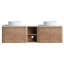 Meuble-lavabo mural 72 po avec lavabo d'art en céramique et 1 tablette de rangement, 4 portes à fermeture douce, emballage KD, contreplaqué-1720722824