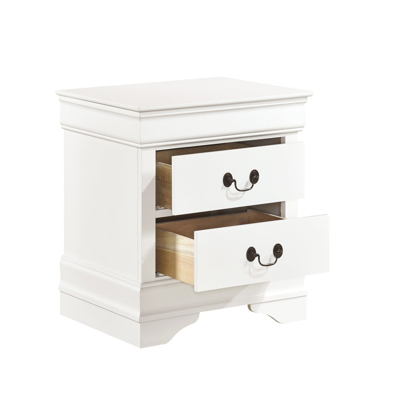 Table de chevet de chambre à coucher blanche avec qualité de fabrication, Blanc