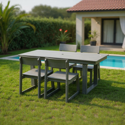 5-Piece HDPE Outdoor Dining Set