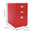 Cold-Rolled Steel Mobile Filing Cabinet With 3 Drawers For Home And Office-1409911352