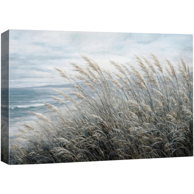 «Coastal Beach Grass», sérénité, photos de salon bord de mer, impression sur toile encadrée