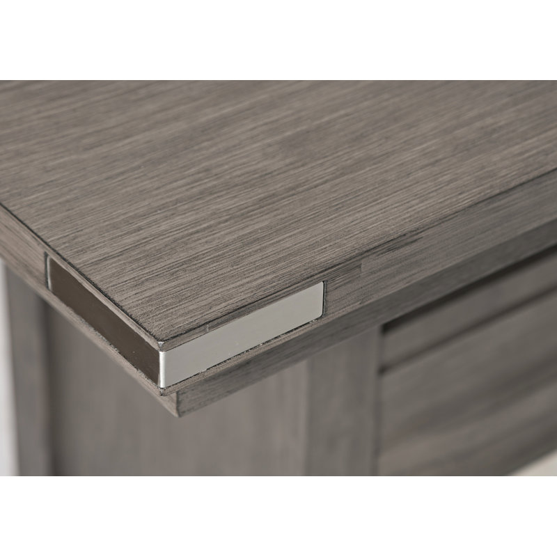 Cathye Acacia Dining Table, Brushed Grey
