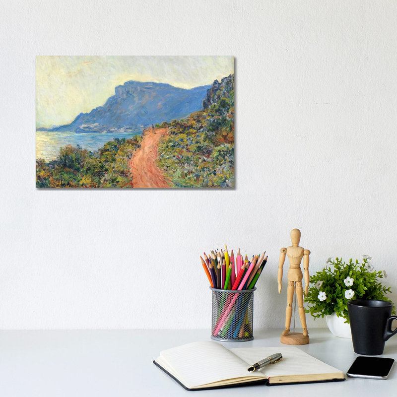 La Corniche Near Monaco, 1884 by Claude Monet - Wrapped Canvas Painting, 20.32 cm H x 30.48 cm W