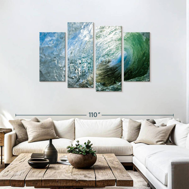 Gillard à l'intérieur de la vague océanique, H 48 po x l 75 po
