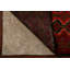 Tapis rouge Balouch en laine nouée à la main de conception unique 3 pi 4 po x 6 pi 3 po Triana
