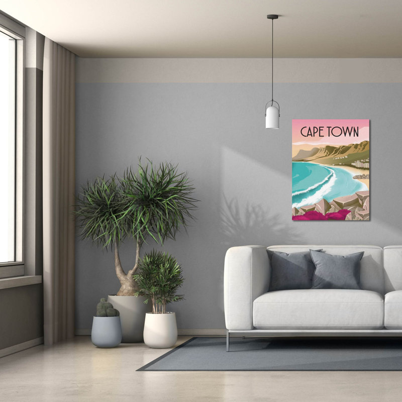 «Ep Town Graffiti», art mural sur toile «Cape Town South America» par Omar Escalante, H 34 po x l 26 po x P 1,5 po