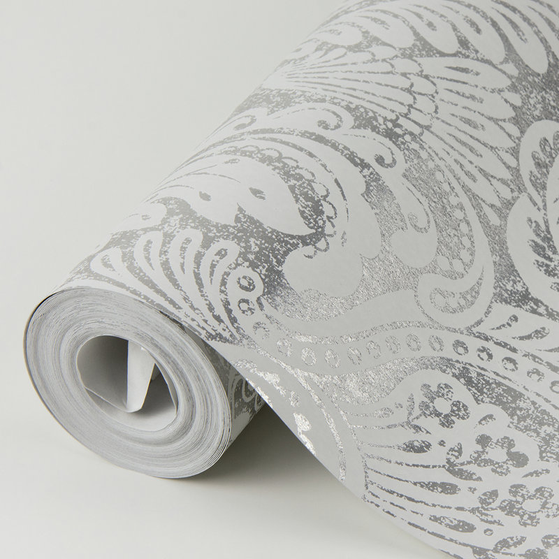 Rouleau de papier peint L 33 pi x l 20,9 po, Gris clair