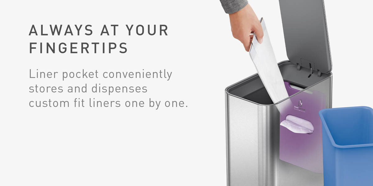 Simplehuman 5 Liter / 1.3 Gallon Slim Steel Step Trash Can