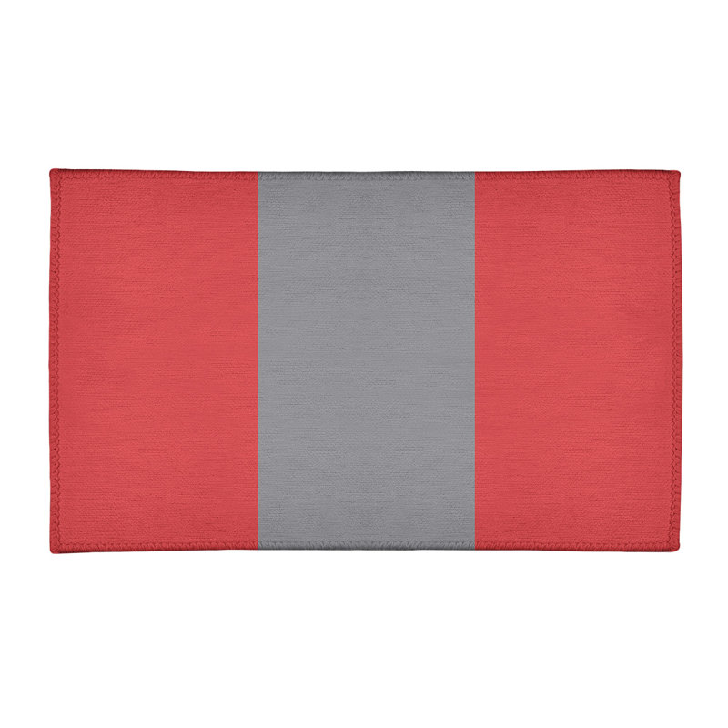 Tapis rouge à rayures de hockey national, Rectangle 4 pi x 6 pi