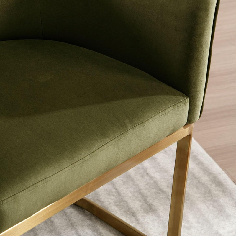 Chaises à accoudoirs modernes avec cadre doré