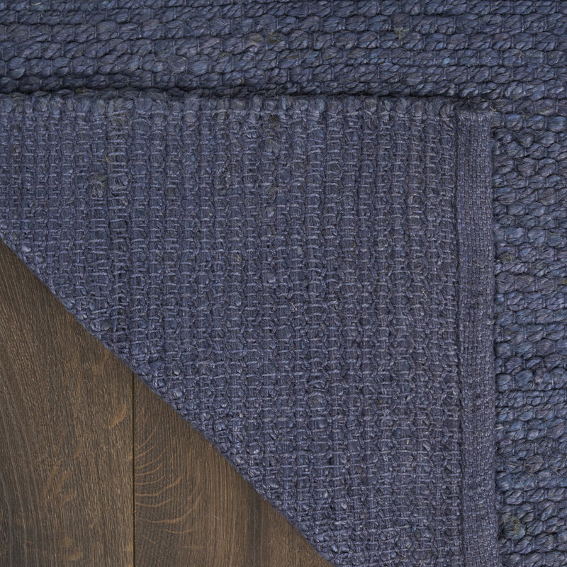  Tapis d'intérieur bleu marine en jute naturelle 3 pi x 5 pi, Marine, Rectangulaire 3 pi x 5 pi