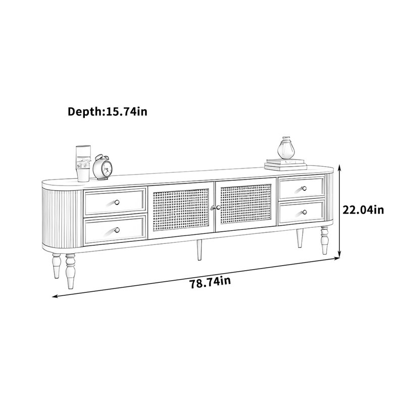 Vittoriana, H 22,04 po x L 78,74 po x l 15,74 po