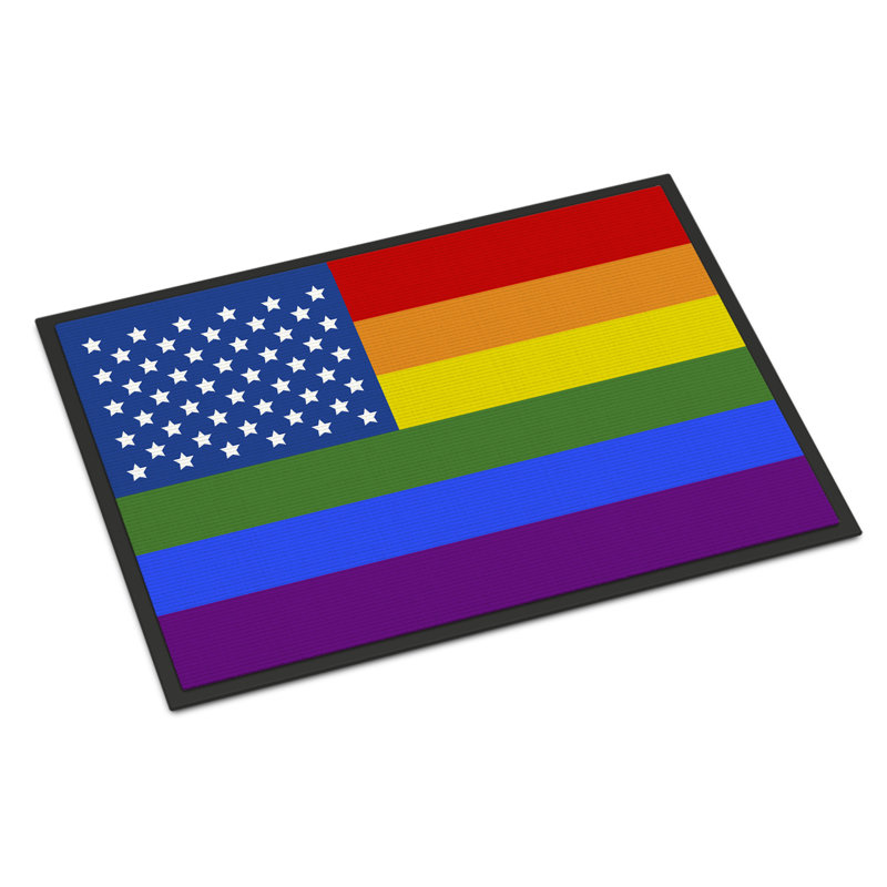 Tapis de porte USA Gay Pride, l 18 po x L 27 po, Fierté gay É.-U.-A.
