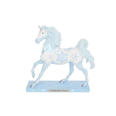 Figurine de cheval princesse des neiges traînée