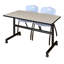 Table de nidification Nickls, 2 chaises empilables-32668119-32668134