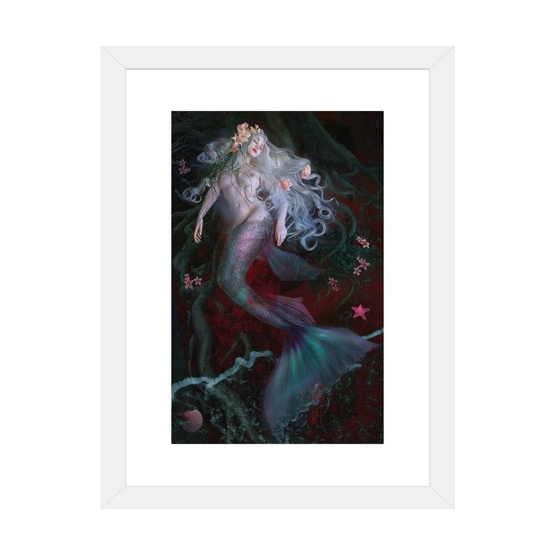 «Cecilia», reproduction sur toile à cadre flottant, H 24 po x l 16 po x P 1 po, Papier beaux-arts encadré blanc, Blanc mat