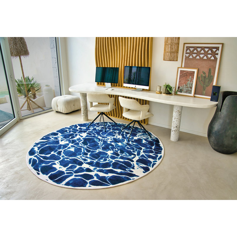 Abstract Area Rug, Round 140cm