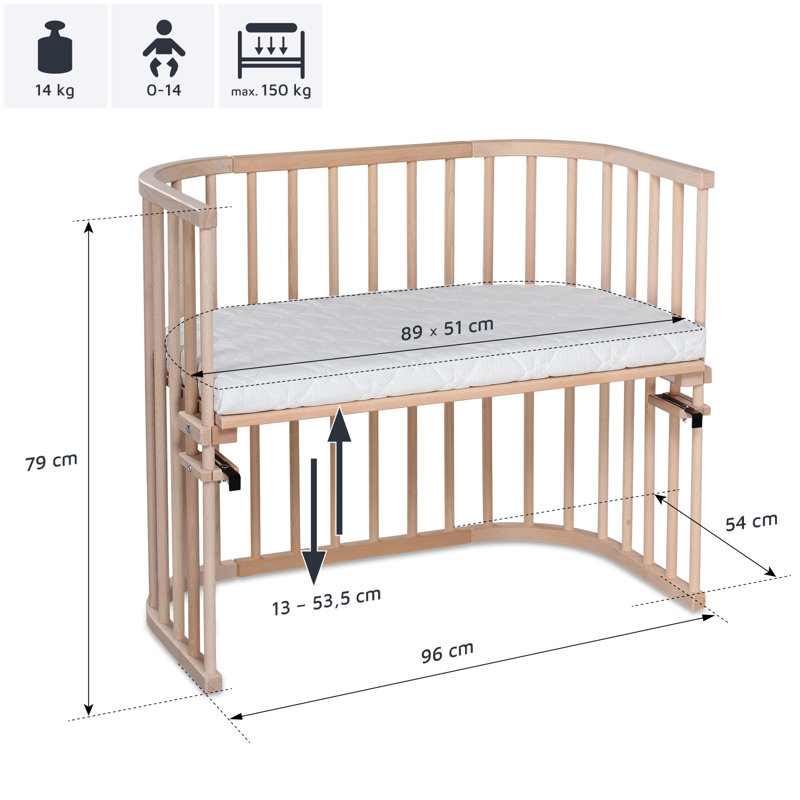 Babybay Maxi Co-Sleeper, Unfinished