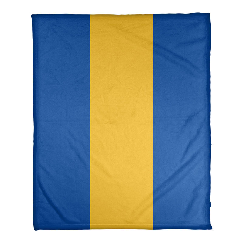 Jeté de hockey st. louis, 50 po x 60 po, Bleu royal / doré / bleu royal, Touche de vison