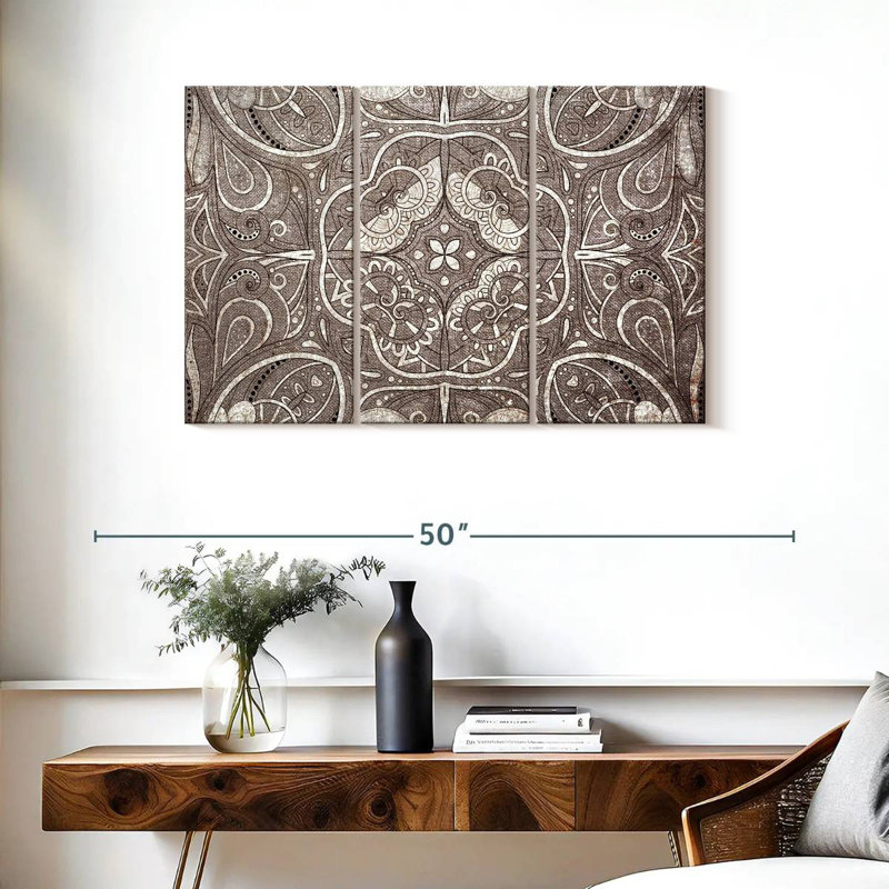 Kerner Ethnic Floral Mandala, 24" H x 38" W