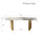 Dashona White Rectangular Sintered Stone Dining Table with Double Pedestals