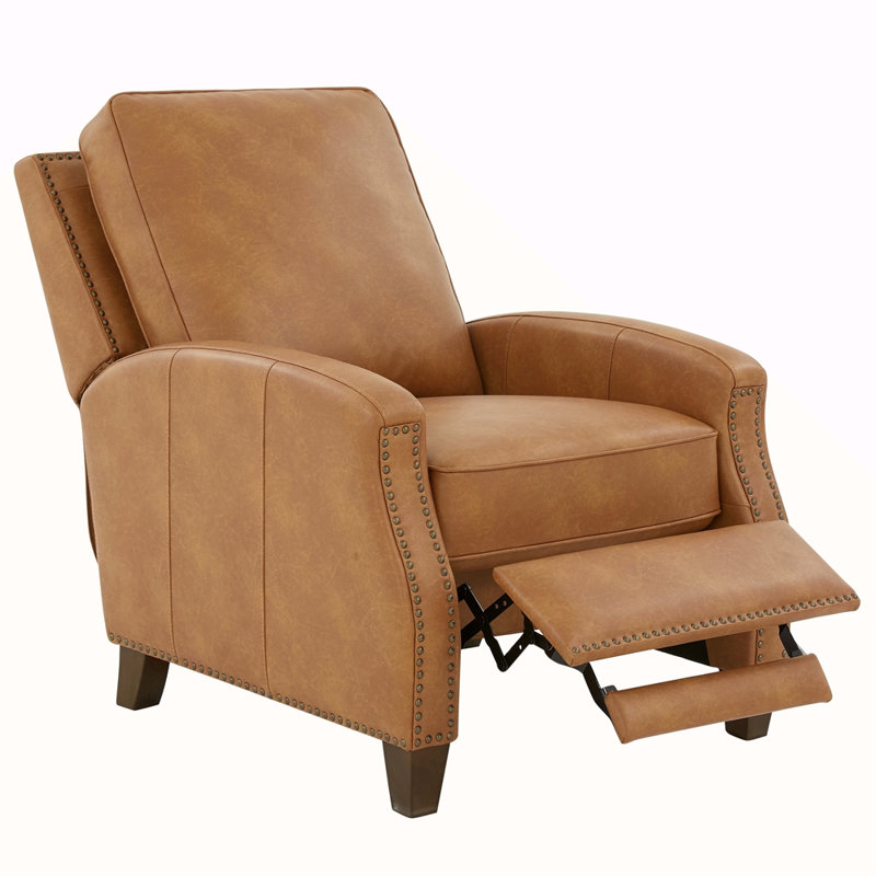 Fauteuil inclinable en similicuir, Brun