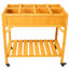 Mobile Raised Wood Planter With Utility Shelf: For Herbs, Veggies, Flowers, Lockable Wheels And Drainage Elevated For A Beautiful Productive Garden: Wheels, Storage Shelf Good Function