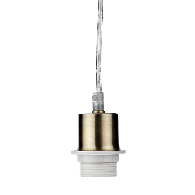 1 - Light Bulb Pendant, Antique Brass