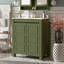 Meuble-lavabo de ferme de 30 po avec lavabo en céramique, porte à fermeture en douceur, tablette réglable, armoire de rangement olive, structure en bois moderne, conception spacieuse et surface facile à nettoyer-858667384