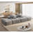 Modern Oversized Modular Sectional Sofa With 2 Ottoman And 2 Seat,Sparkling Chenille Fabric Soft Cushion Sofa With 4 Pillows,4 PCS DIY Combination Tufted Sofa,No Assembly Required,GREY-1160748800