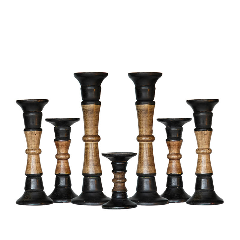 Pilier en bois 15 po, Blanc antique_2, 6,9,12,15,12,9,6 pouces, 7