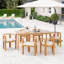 Ensemble de salle à manger 7 pièces, 1 table rectangulaire et 6 fauteuils pour l'extérieur
