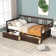 Storage Sleeper Platform Bed Full Size Multi-Functional Solid Wood White-Toned Daybed With Two Drawers
