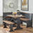 Padstow 5 - Person Pine Solid Wood Breakfast Nook Dining Set with Hidden Storage-1780808106