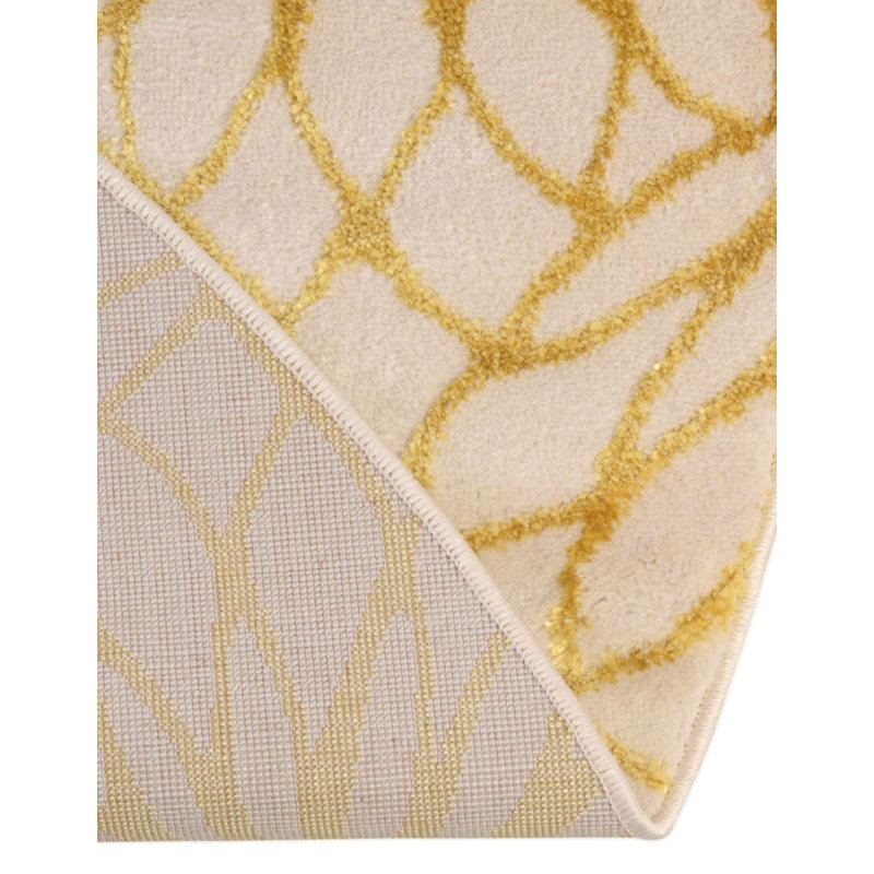 Glitzy Geometric Indoor Rug, Round 5'3"