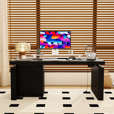 Ergonomic Electric Height-Adjustable Desk With Storage
