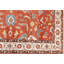 Tapis en laine Terra Cotta Oushak avec bordure ivoire - tapis floral traditionnel noué à la main-1546974337
