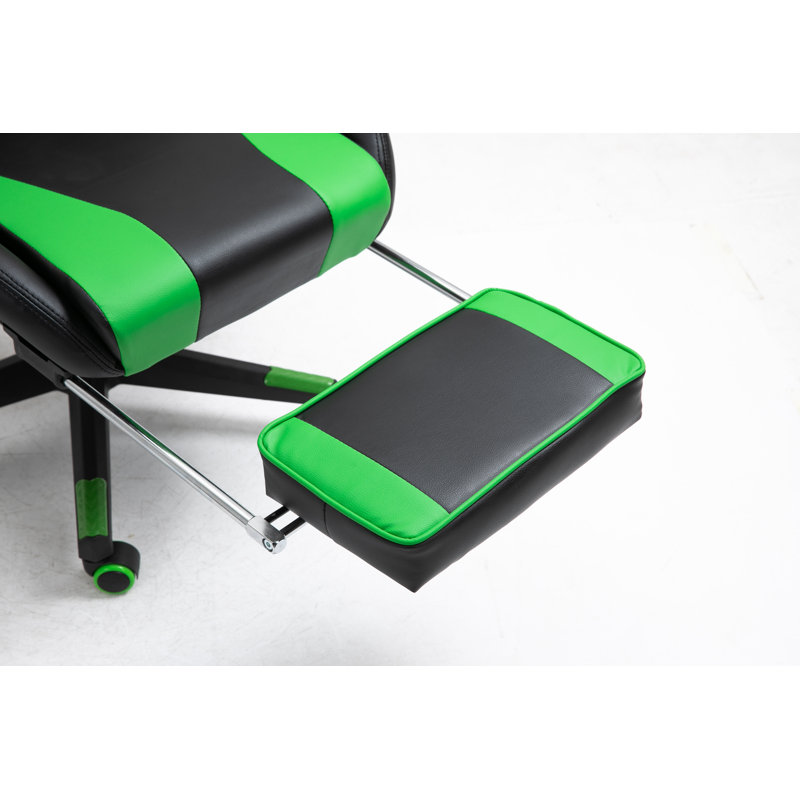 Fauteuil lombaire de massage pour PC et fauteuil de jeu de course, Vert