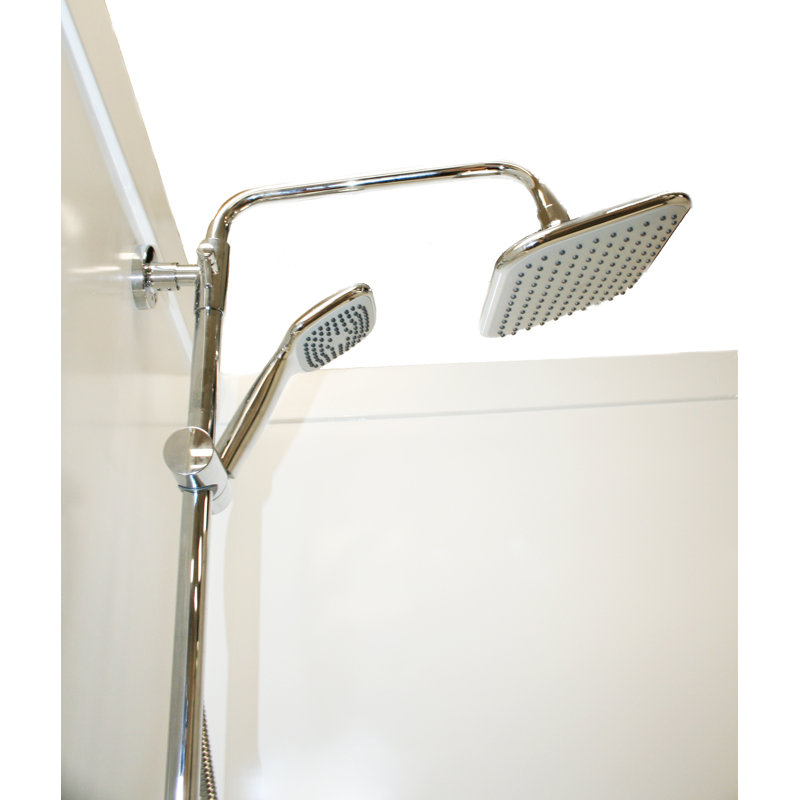 60'' x 30'' Fiberglass Bathtub with Faucet, Left, White