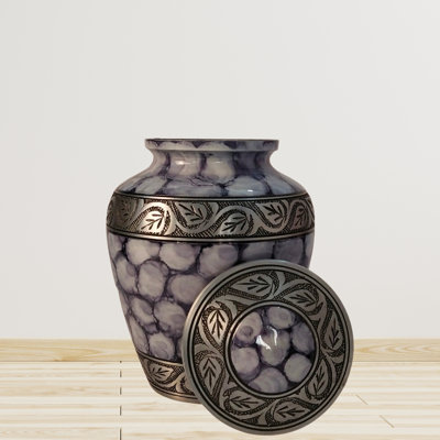 Rigved Etched Vine Handcrafted Large Cremation Urn 